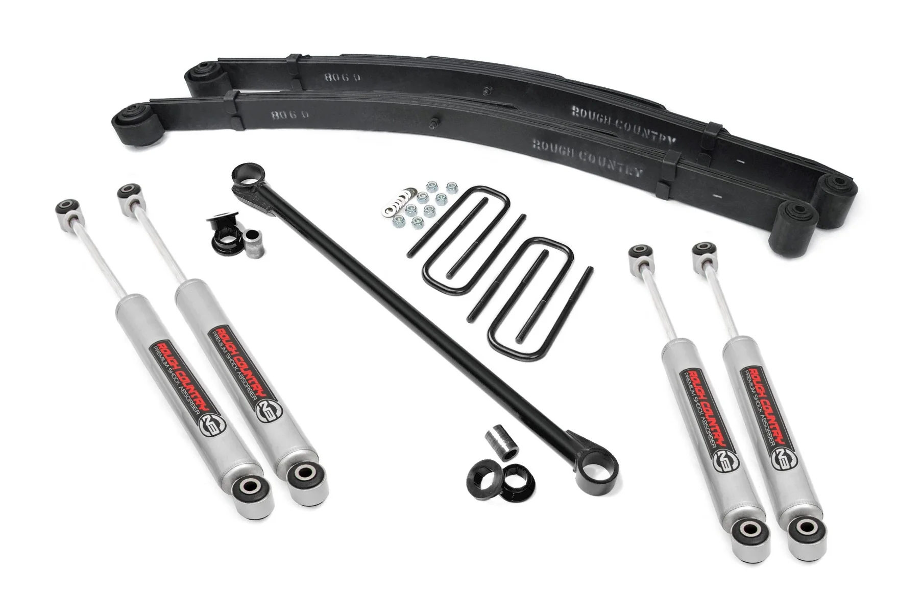 Rough Country - 2.5 Inch Leveling Kit - Leaf Spring - Ford F-250/F-350 Super Duty 4WD (99-04)