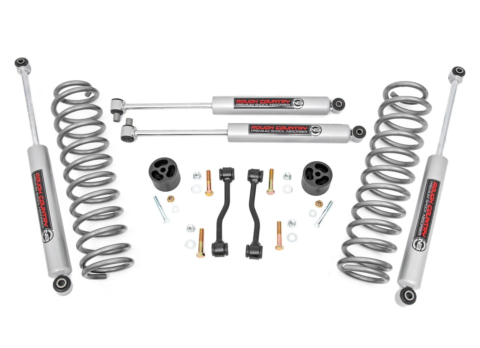 Rough Country - 2.5 Inch Leveling Kits - Springs - Jeep Gladiator JT 4WD (2020-2023)