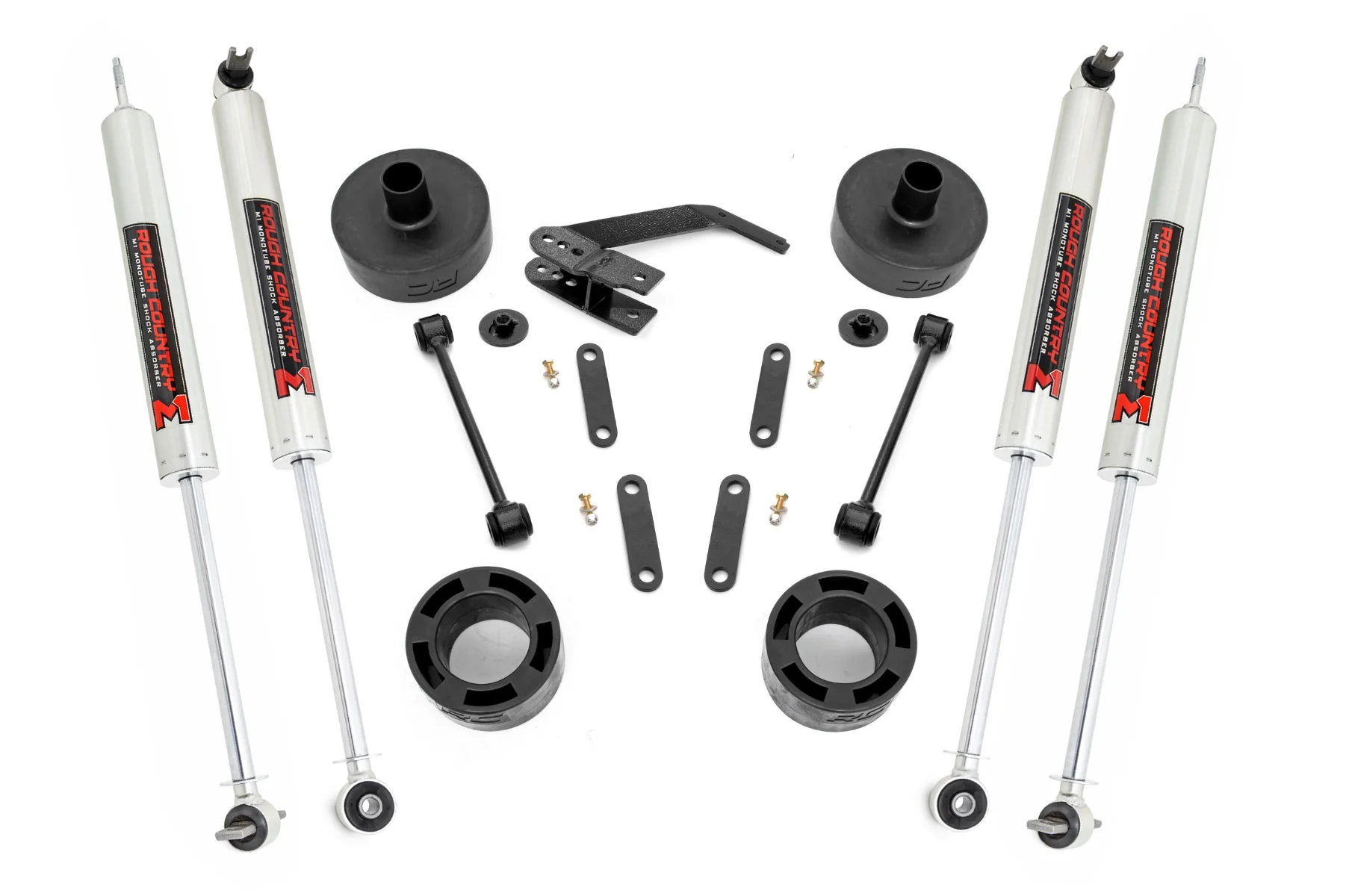 Rough Country - 2.5 Inch Lift Kit - Spacers - M1 - Jeep Wrangler JK/Wrangler Unlimited  (07-18) - Image 2