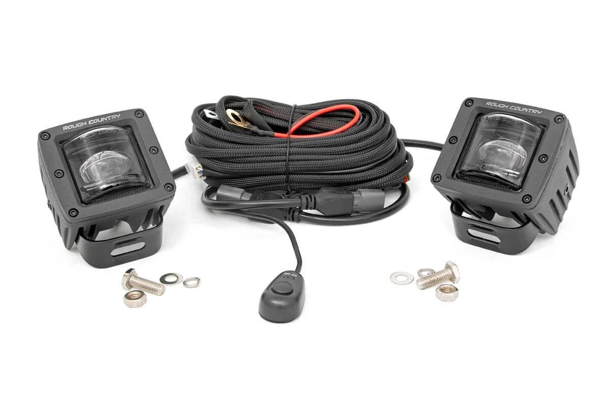 Rough Country - 2 Inch Black Series LED Light Pods - SAE Fog - Pair - Image 5