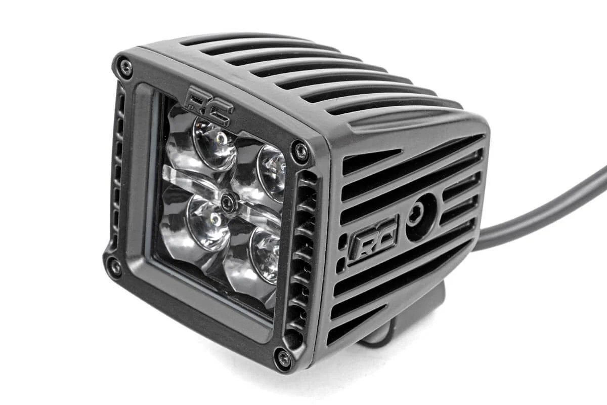 Rough Country - 2 Inch Black Series LED Light Pods - Spot - Square - Amber DRL - Image 6