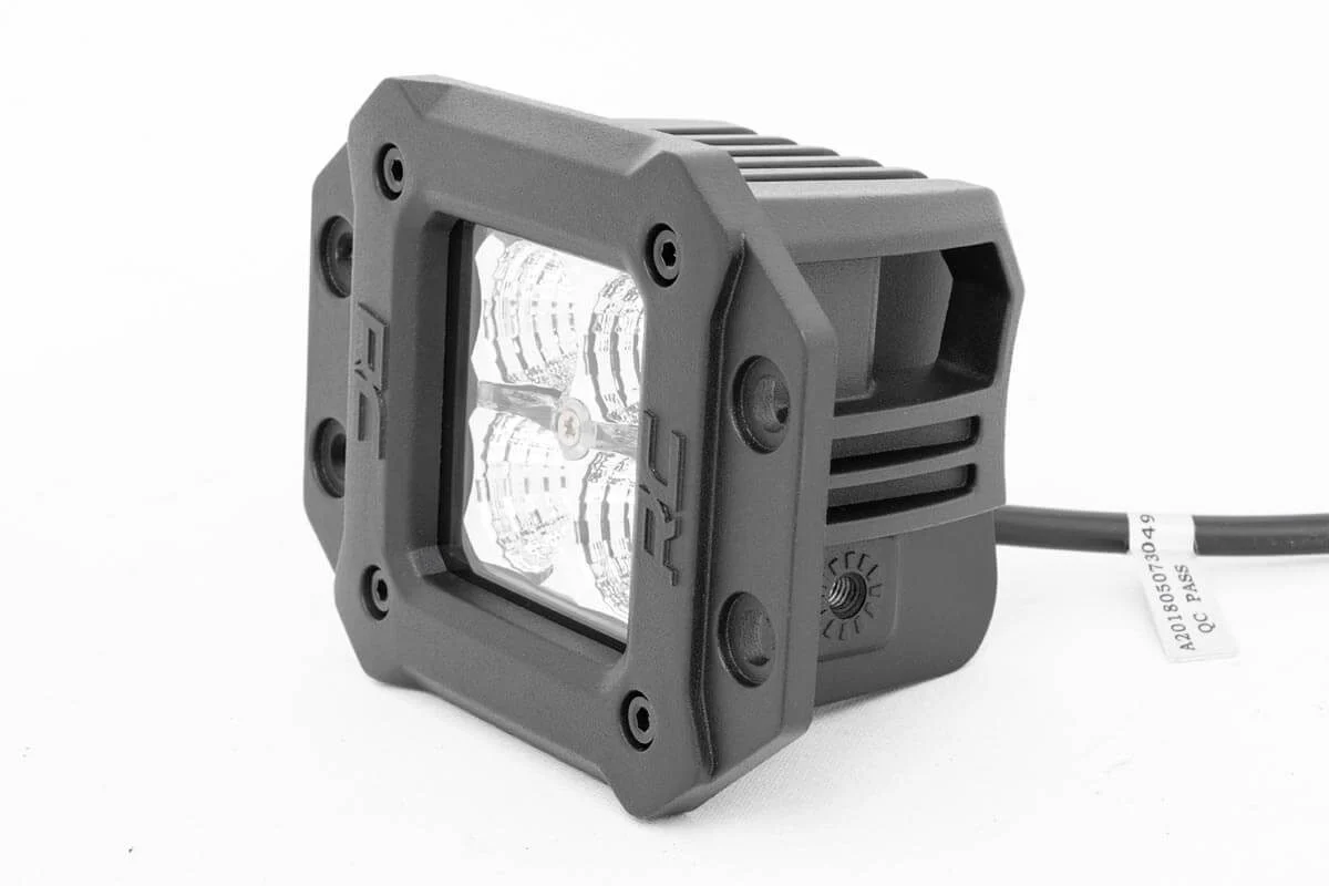 Rough Country - 2 Inch Chrome Series LED Light Pods - Flush Mount - Amber DRL - Image 5