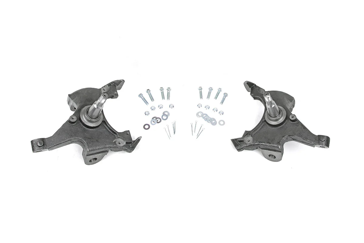 Rough Country - 2 Inch Lowering Spindles - Chevy C1500/K1500 Truck Extended Ca 2WD (88-99)