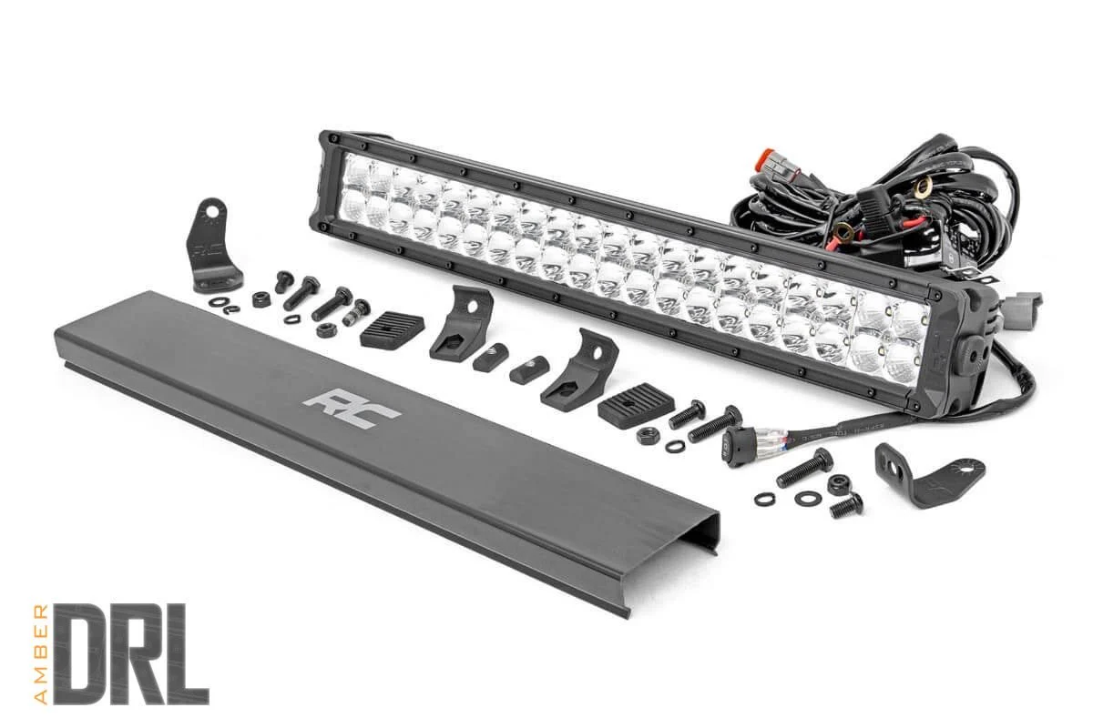 Rough Country - 20 Inch Chrome Series LED Light Bar - Dual Row - Amber DRL - Image 5
