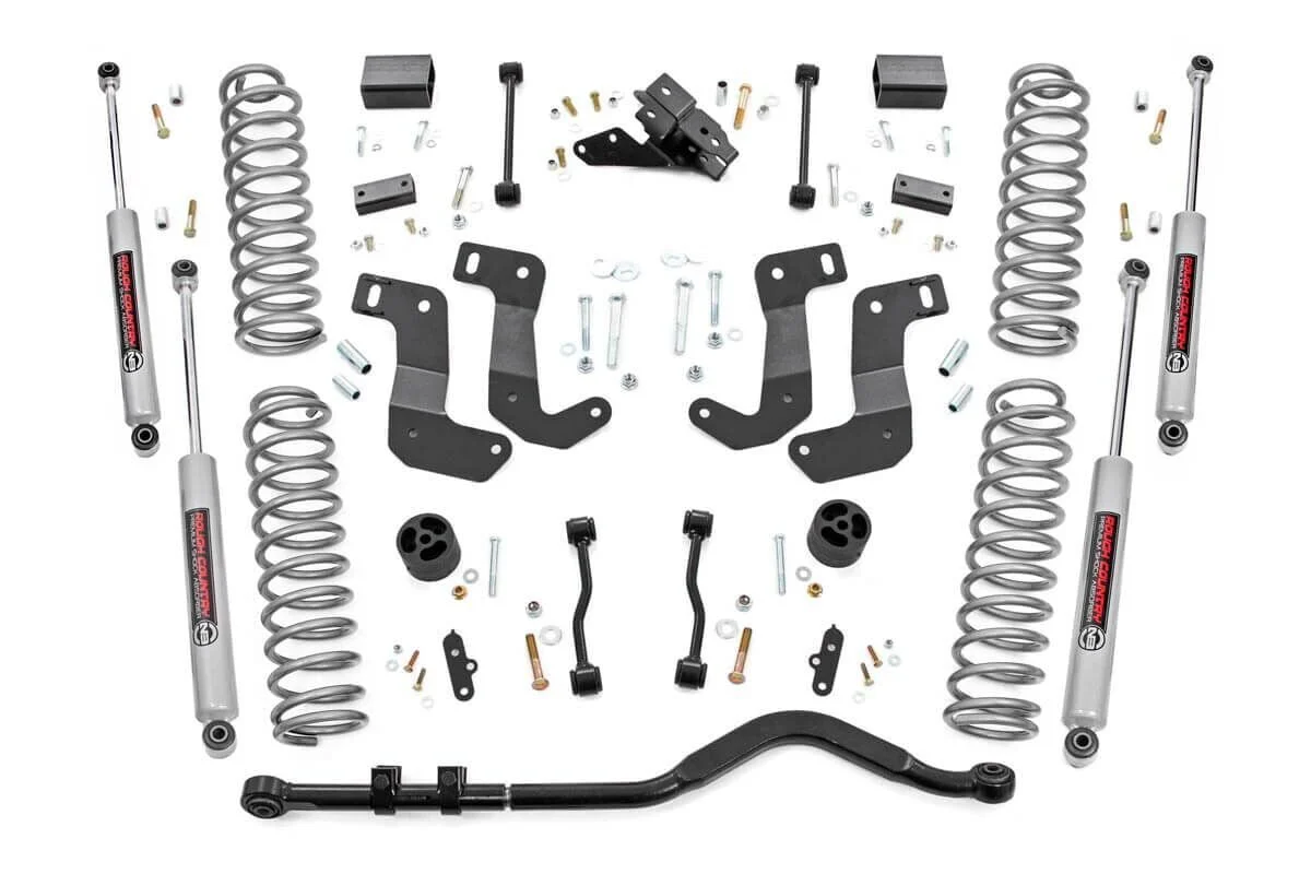 Rough Country - 3.5 Inch Lift Kit - C/A Drop - 4-Door - Jeep Wrangler JL 4WD (2021-2023)