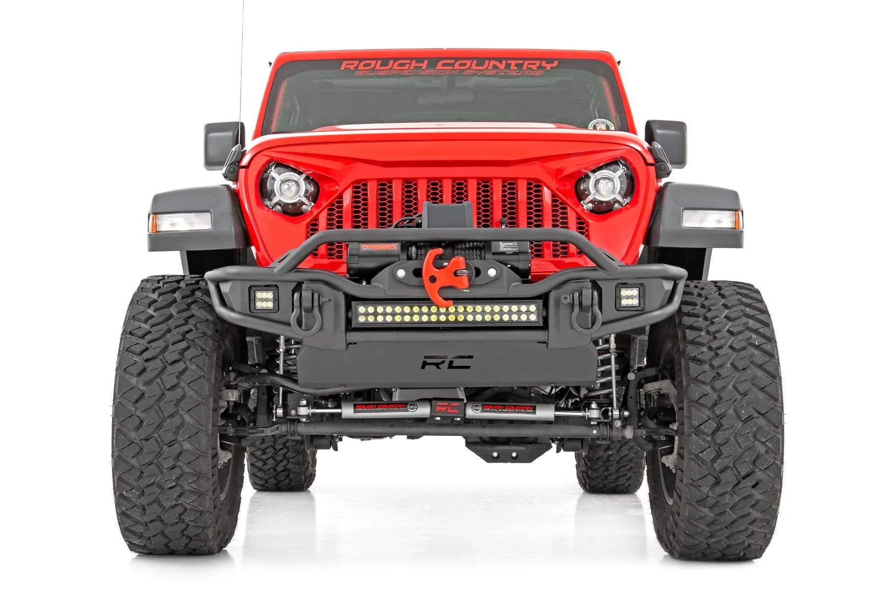 Rough Country - 3.5 Inch lift Kit - C/A Drop - FR D/S - Jeep Wrangler Unlimited 4WD (24-25) - Image 3
