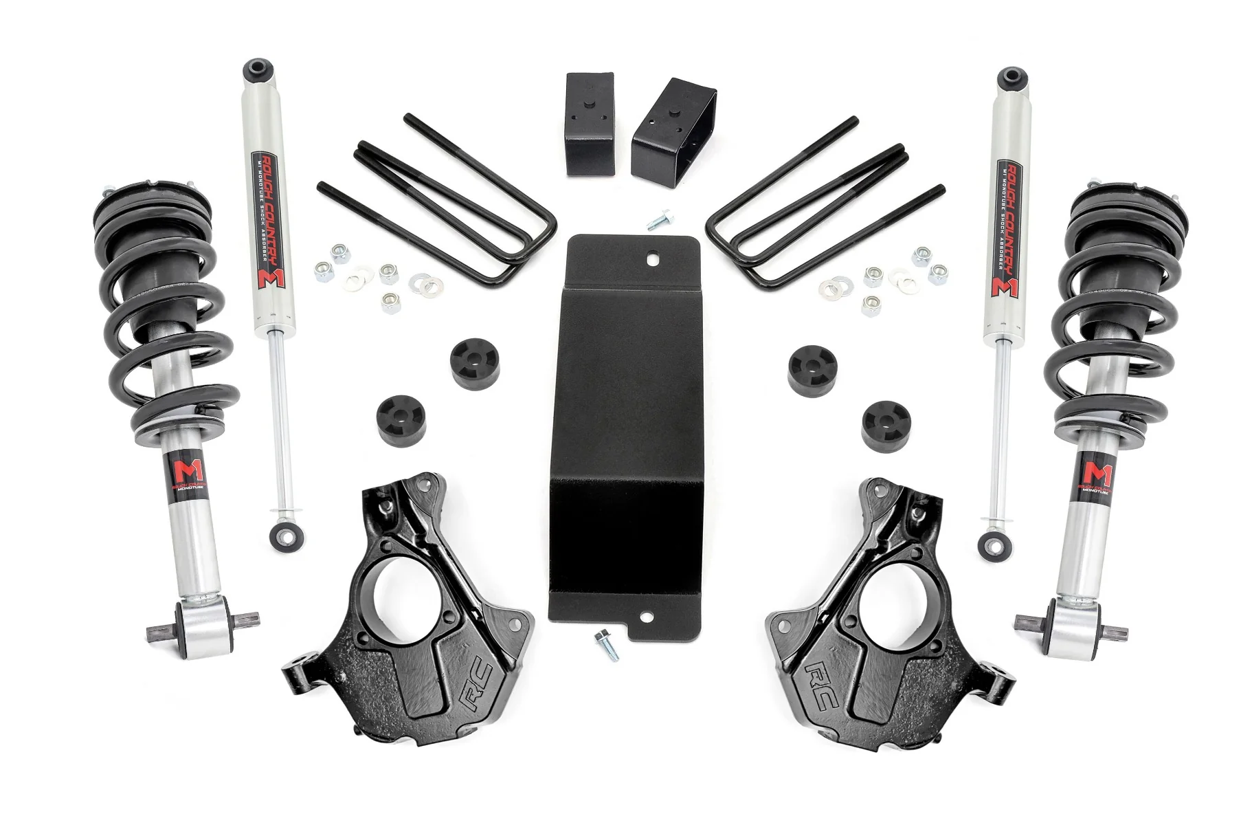 Rough Country - 3.5 Inch Lift Kit - Cast Steel LCA - M1 Strut - Chevy/GMC 1500 (07-13)