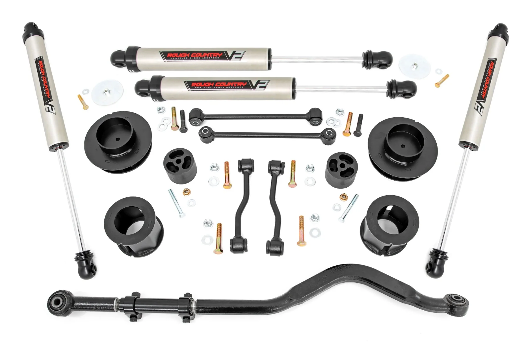 Rough Country - 3.5 Inch Lift Kit - Spacers - V2 - Jeep Gladiator JT 4WD (2020-2023)