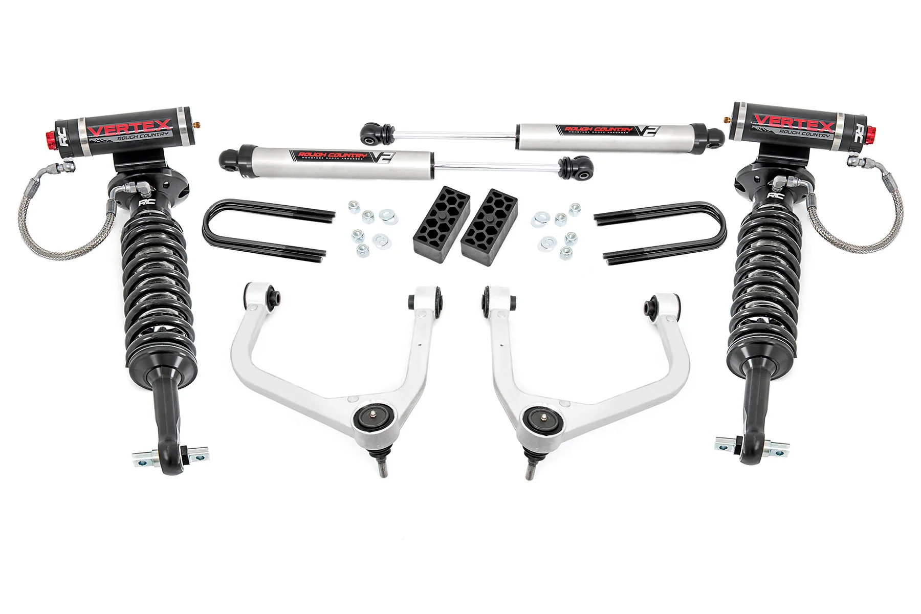 Rough Country - 3.5 Inch Lift Kit - Vertex/V2 - Rear Mono Leaf - Chevy Silverado 1500 (22-24)