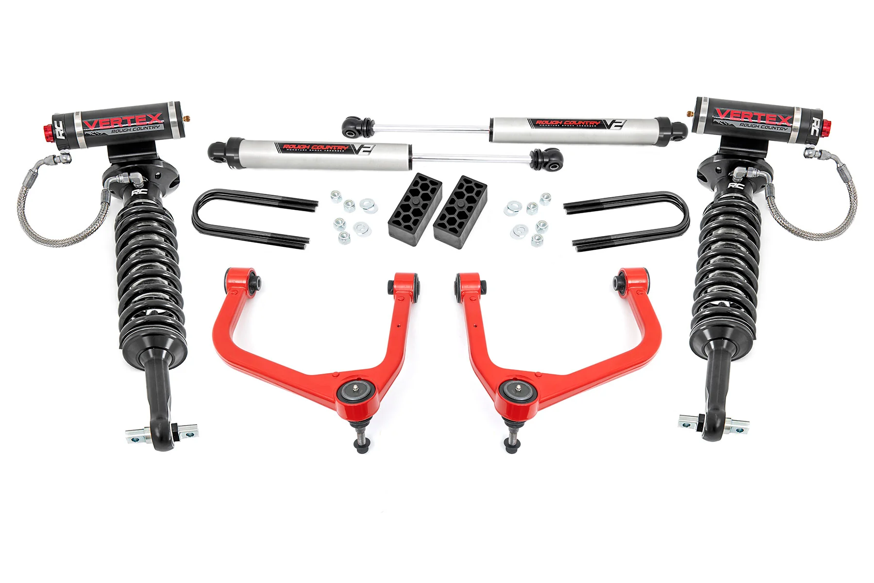 Rough Country - 3.5 Inch Lift Kit - Vertex/V2 - Rear Mono Leaf - Chevy Silverado 1500 (22-24)
