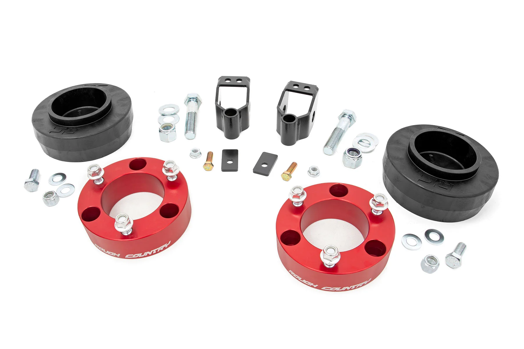 Rough Country - 3 Inch Lift Kit - X-REAS - RR Spacers - Red - Toyota 4Runner 4WD (2003-2009) - Image 2