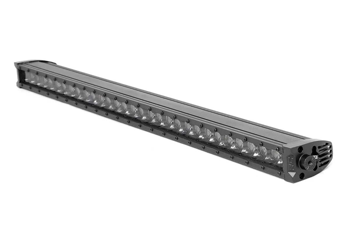 Rough Country - 30 Inch Black Series LED Light Bar - Single Row - Cool White DRL