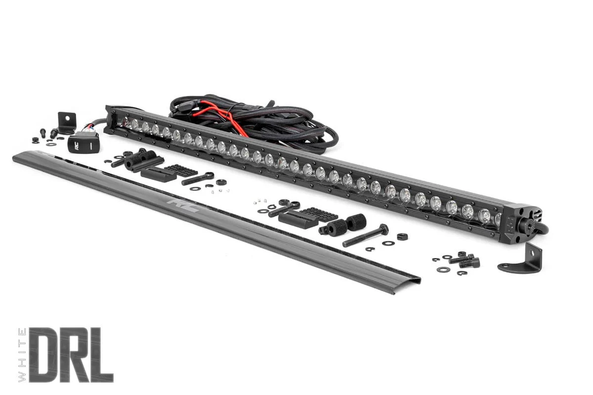 Rough Country - 30 Inch Black Series LED Light Bar - Single Row - Cool White DRL - Image 2