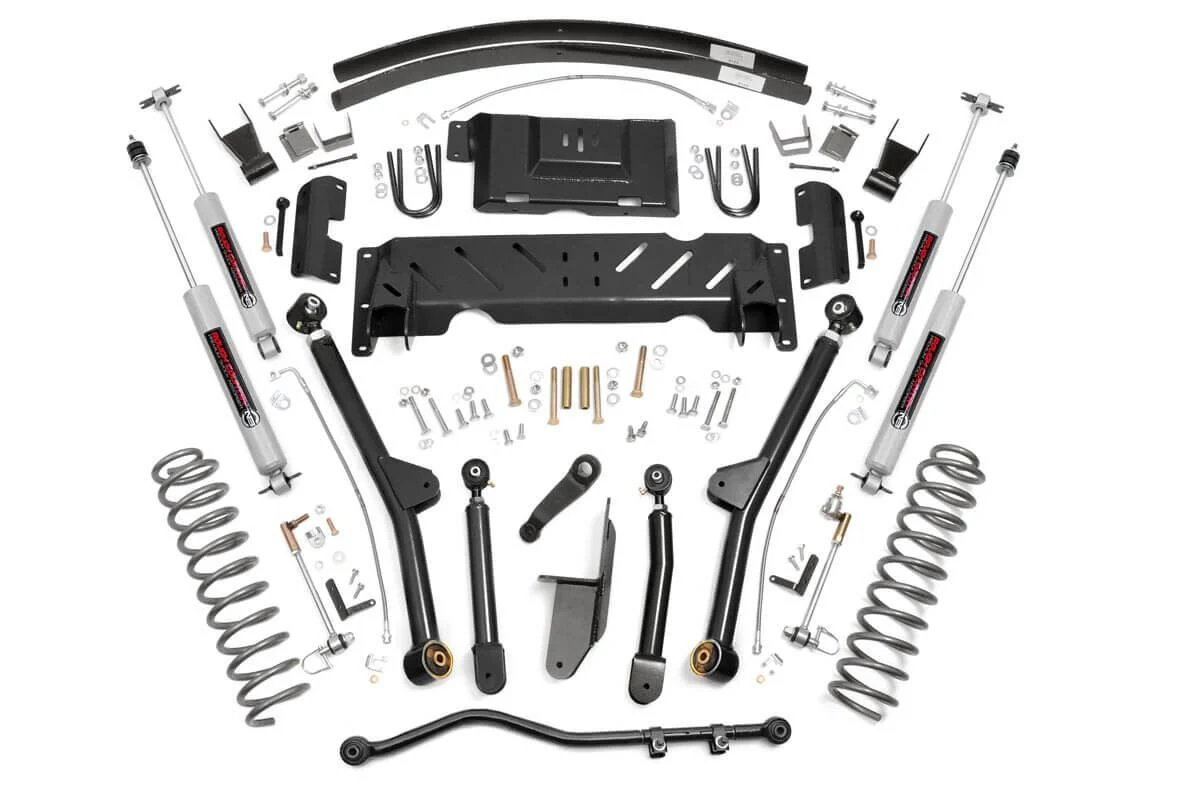 Rough Country - 4.5 Inch Lift Kit - Long Arm - RR AAL - NP231 - Jeep Cherokee XJ 4WD (84-01) - Image 2