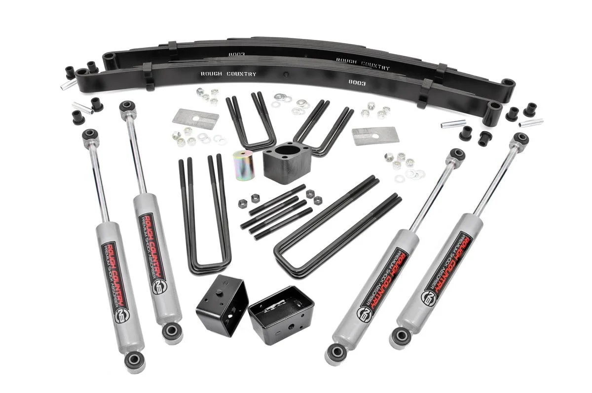 Rough Country - 4 Inch Lift Kit - Rear Blocks - Dodge W100 Truck/W200 Truck 4WD (1974-1977) - Image 2