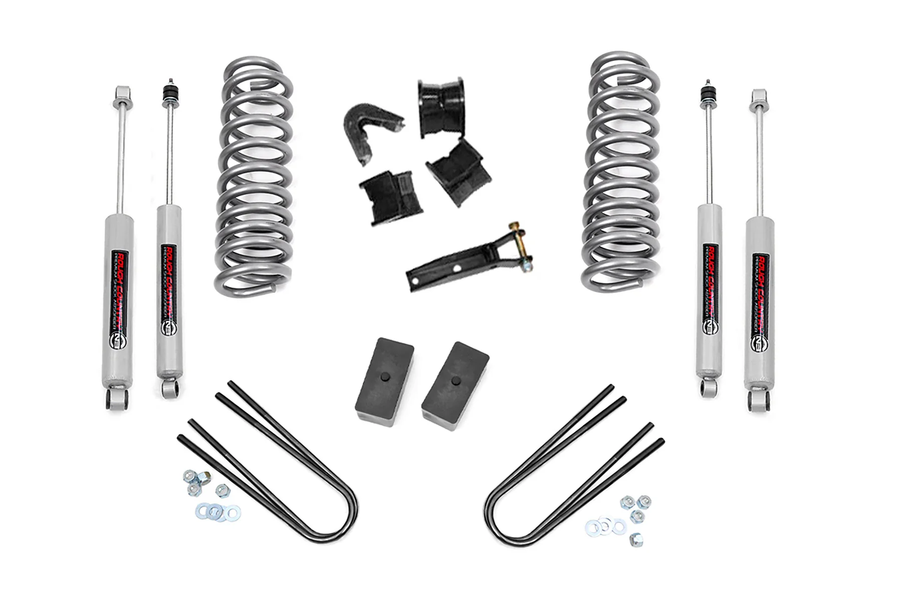 Rough Country - 4 Inch Lift Kit - Rear Blocks - Ford F-100/F-150 4WD (1977-1979) - Image 2