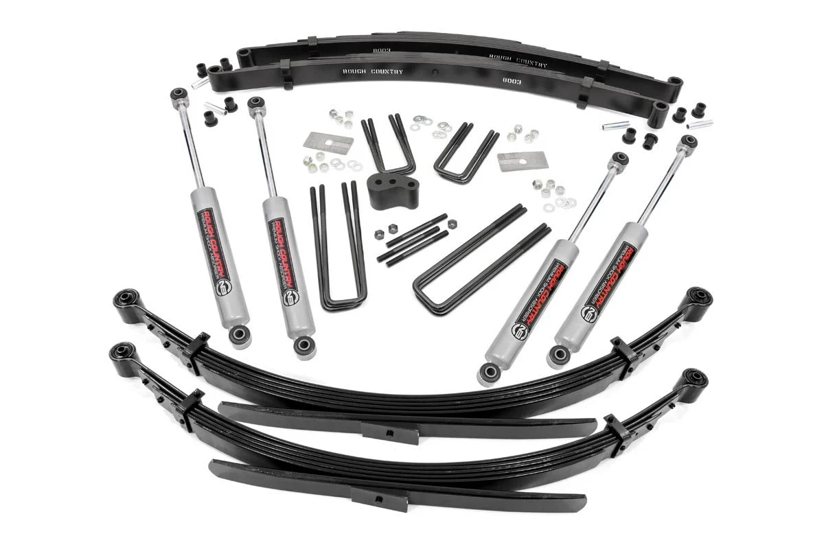 Rough Country - 4 Inch Lift Kit - Rear Springs - Dodge W100 Truck/W200 Truck 4WD (1970-1974)
