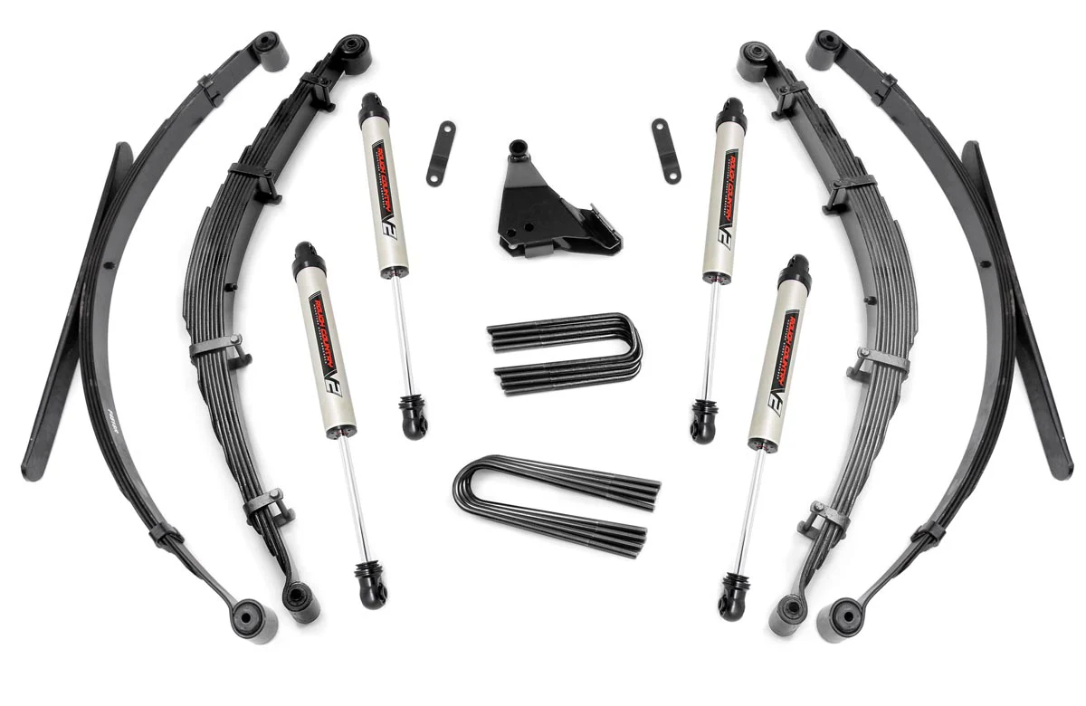 Rough Country - 4 Inch Lift Kit - Rear Springs - V2 - Ford F-250/F-350 Super Duty 4WD (99-04)