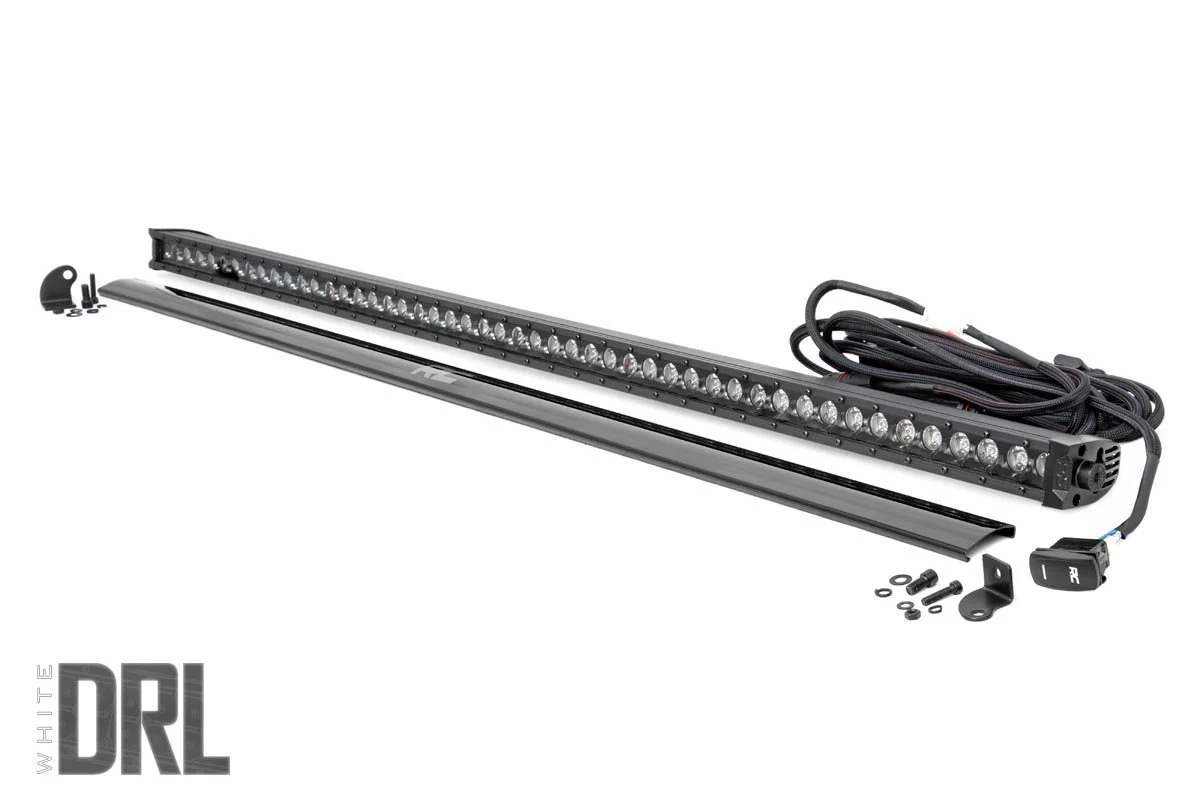 Rough Country - 50 Inch Black Series LED Light Bar - Single Row - Cool White DRL - Image 5