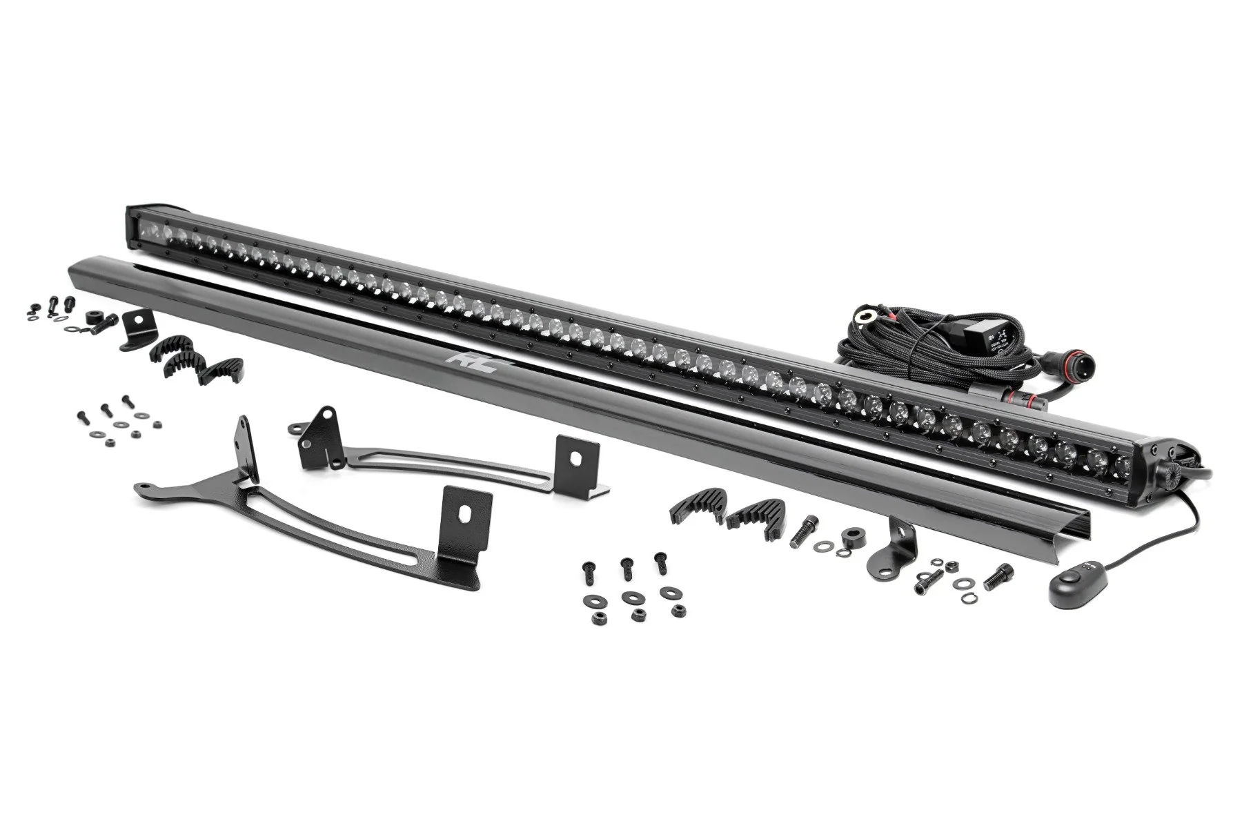 Rough Country - 50" Single Row Light Mount - Front - Black Series - Polaris XPEDITION ADV 5