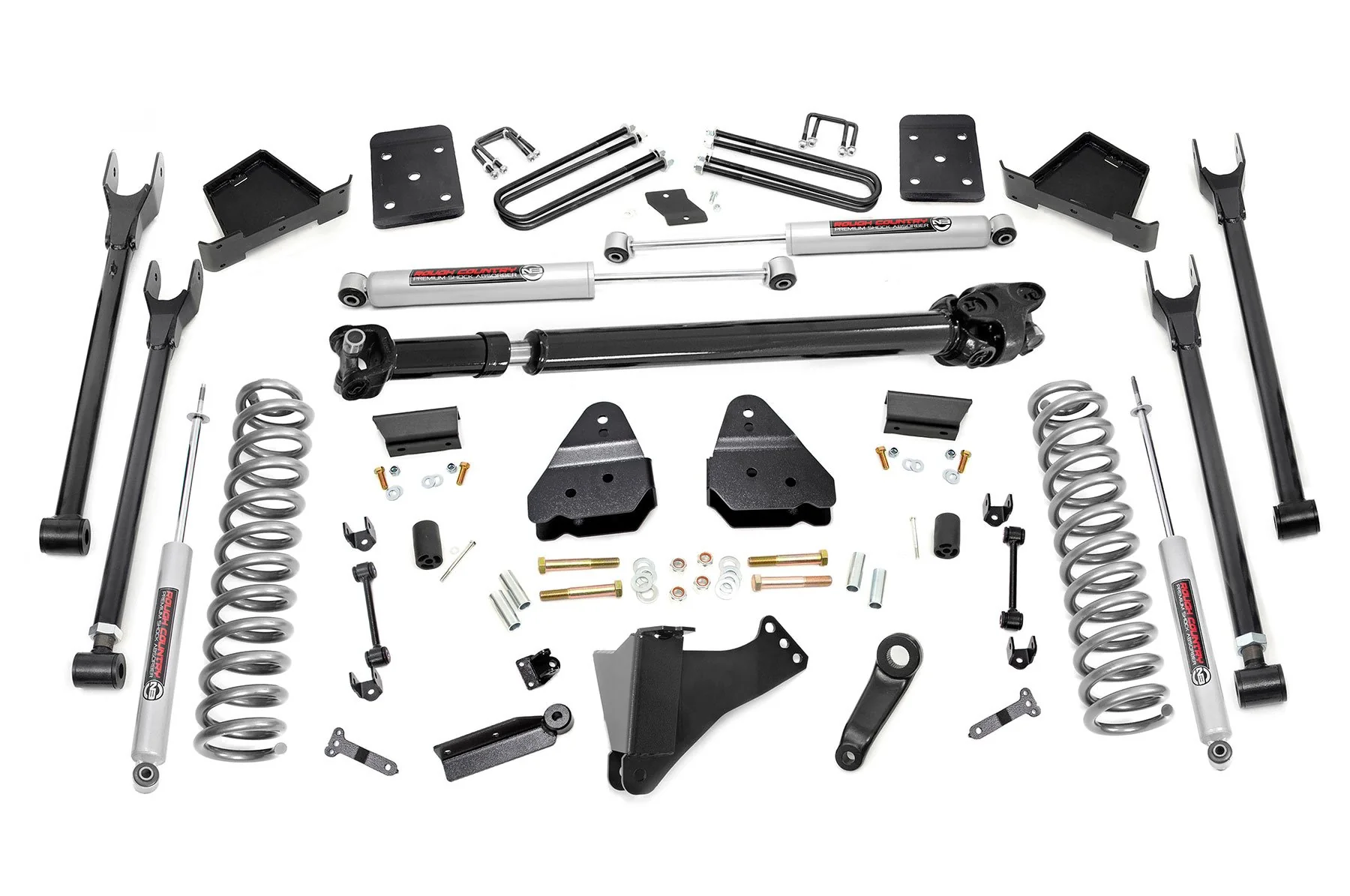 Rough Country - 6 Inch Lift Kit - Diesel - 4-Link - FR D/S - Ford F-250/F-350 Super Duty (17-22) - Image 6