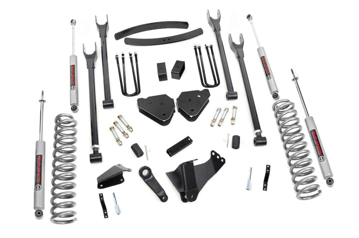 Rough Country - 6 Inch Lift Kit - Gas - 4-Link - No OVLDS - Ford F-250/F-350 Super Duty (05-07) - Image 2