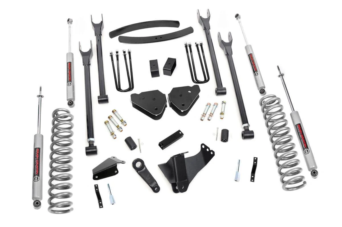 Rough Country - 6 Inch Lift Kit - Gas - 4 Link - OVLDS - Ford F-250/F-350 Super Duty (05-07) - Image 2