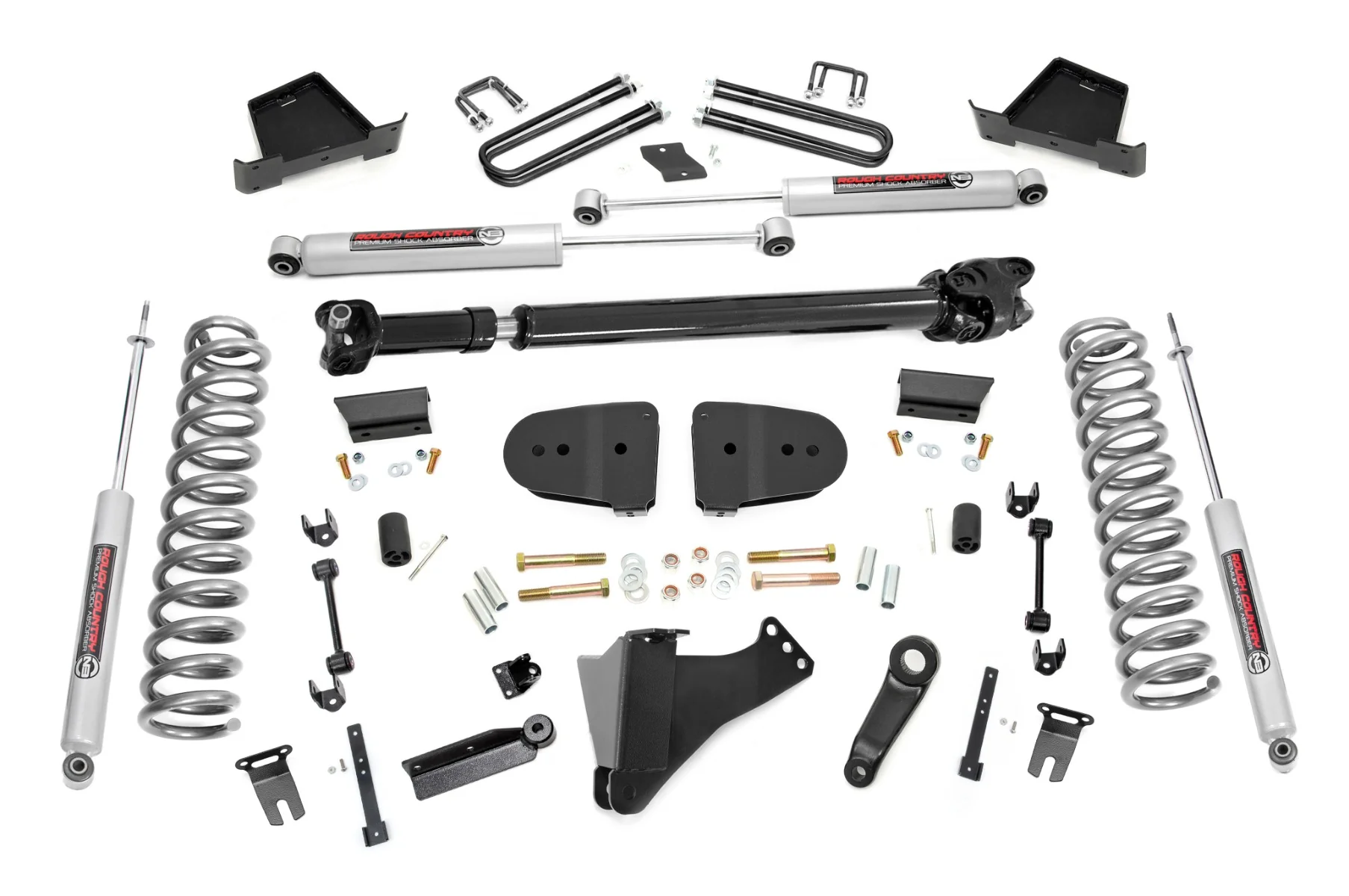 Rough Country - 6 Inch Lift Kit - Gas - OVLD - Ford F-250/F-350 Super Duty 4WD (2023-2025)