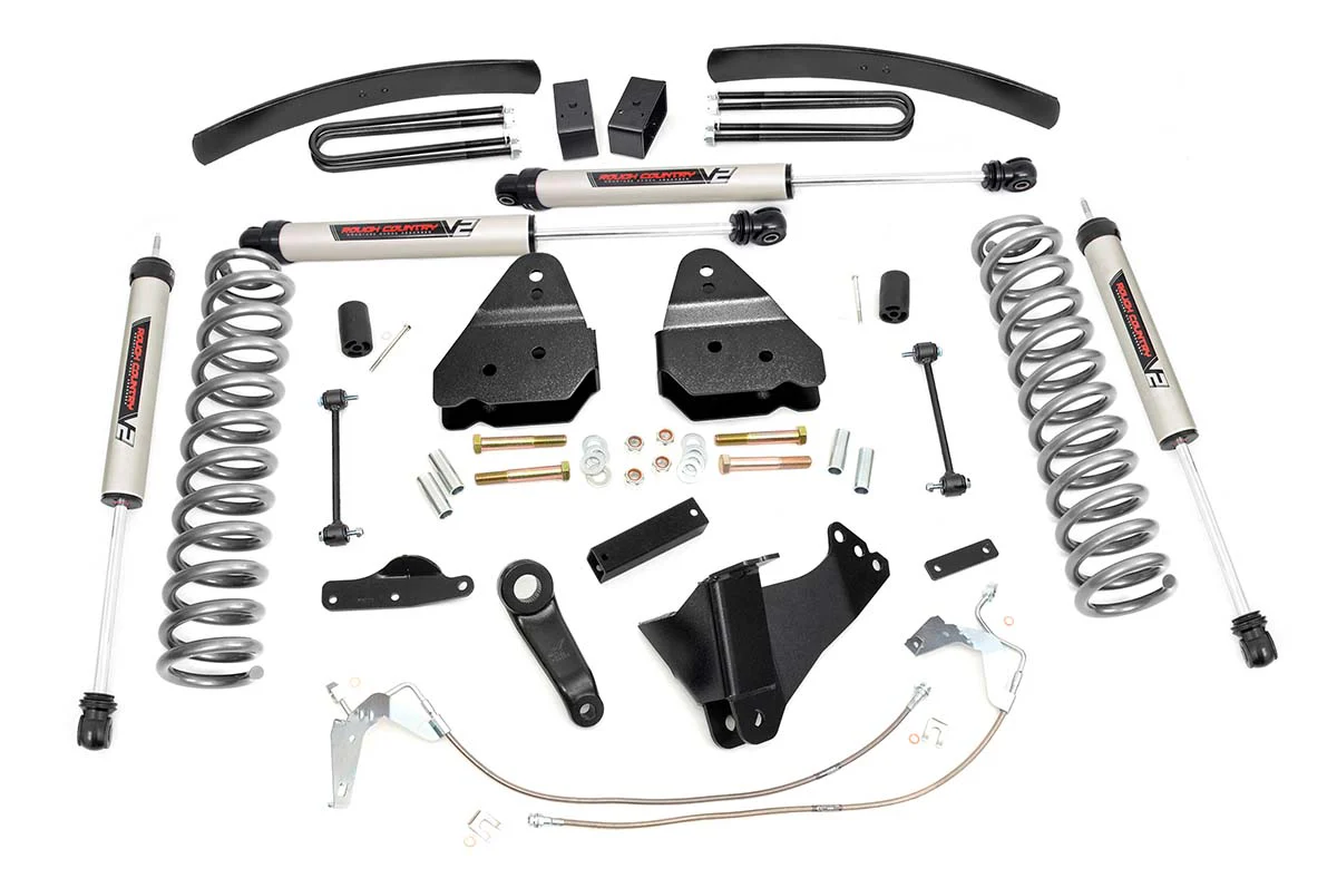Rough Country - 6 Inch Lift Kit - Gas - V2 - Ford F-250/F-350 Super Duty 4WD (2008-2010)