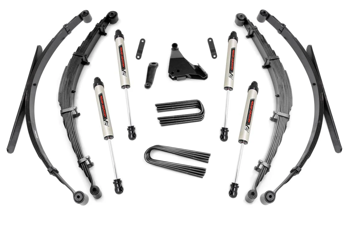 Rough Country - 6 Inch Lift Kit - Rear Springs - V2 - Ford F-250/F-350 Super Duty 4WD (99-04)