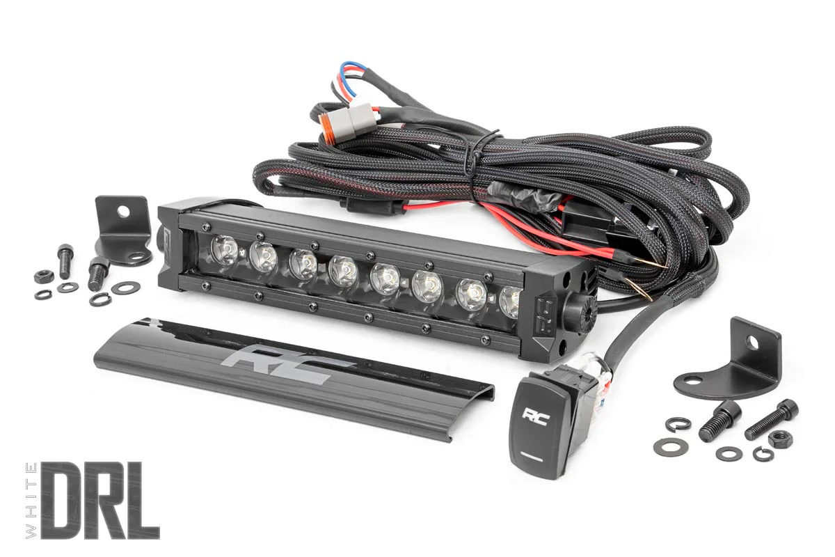 Rough Country - 8 Inch Black Series LED Light Bar - Single Row - Amber DRL - Image 5