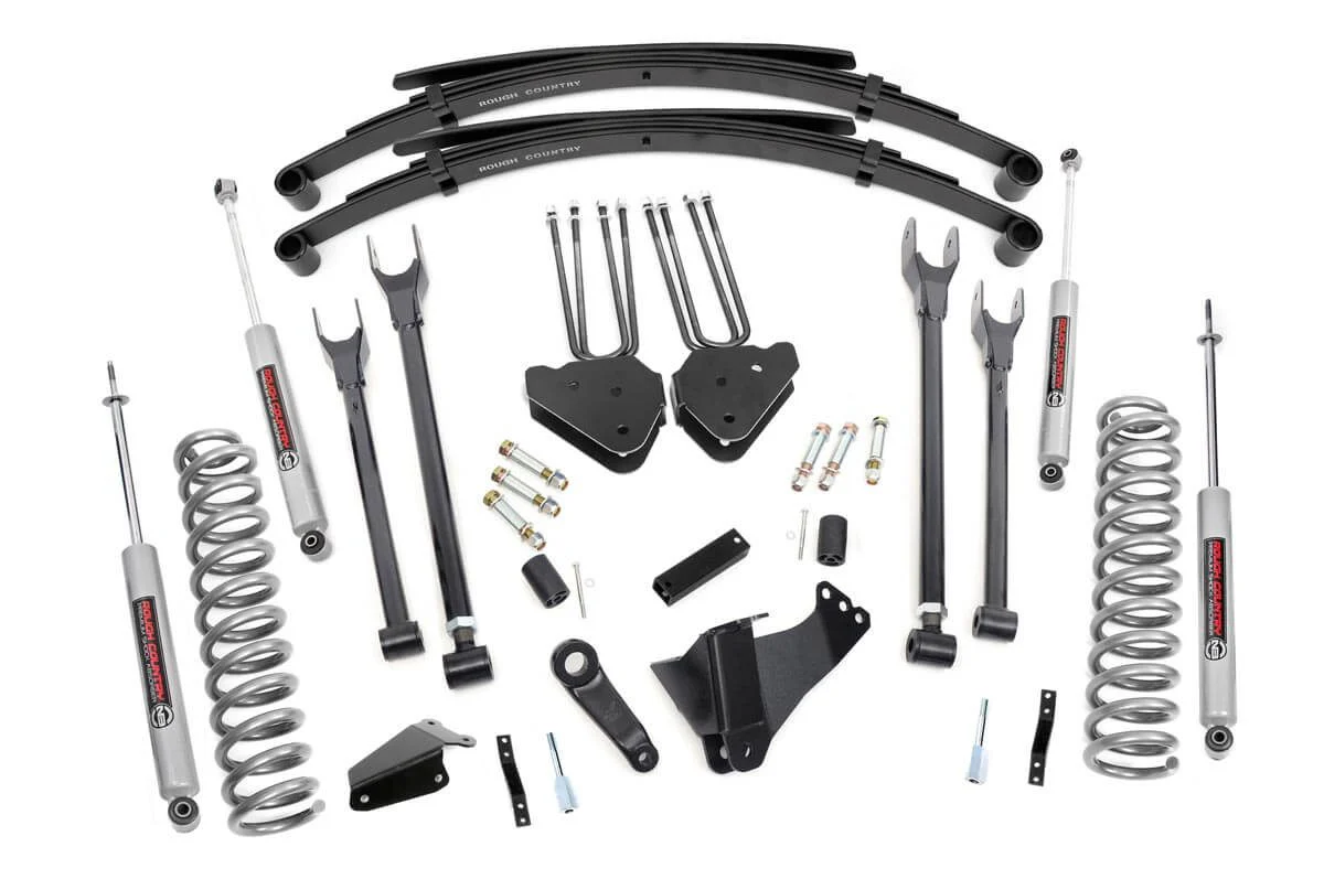 Rough Country - 8 Inch Lift Kit - 4 Link - RR Springs - Ford F-250/F-350 Super Duty (05-07)