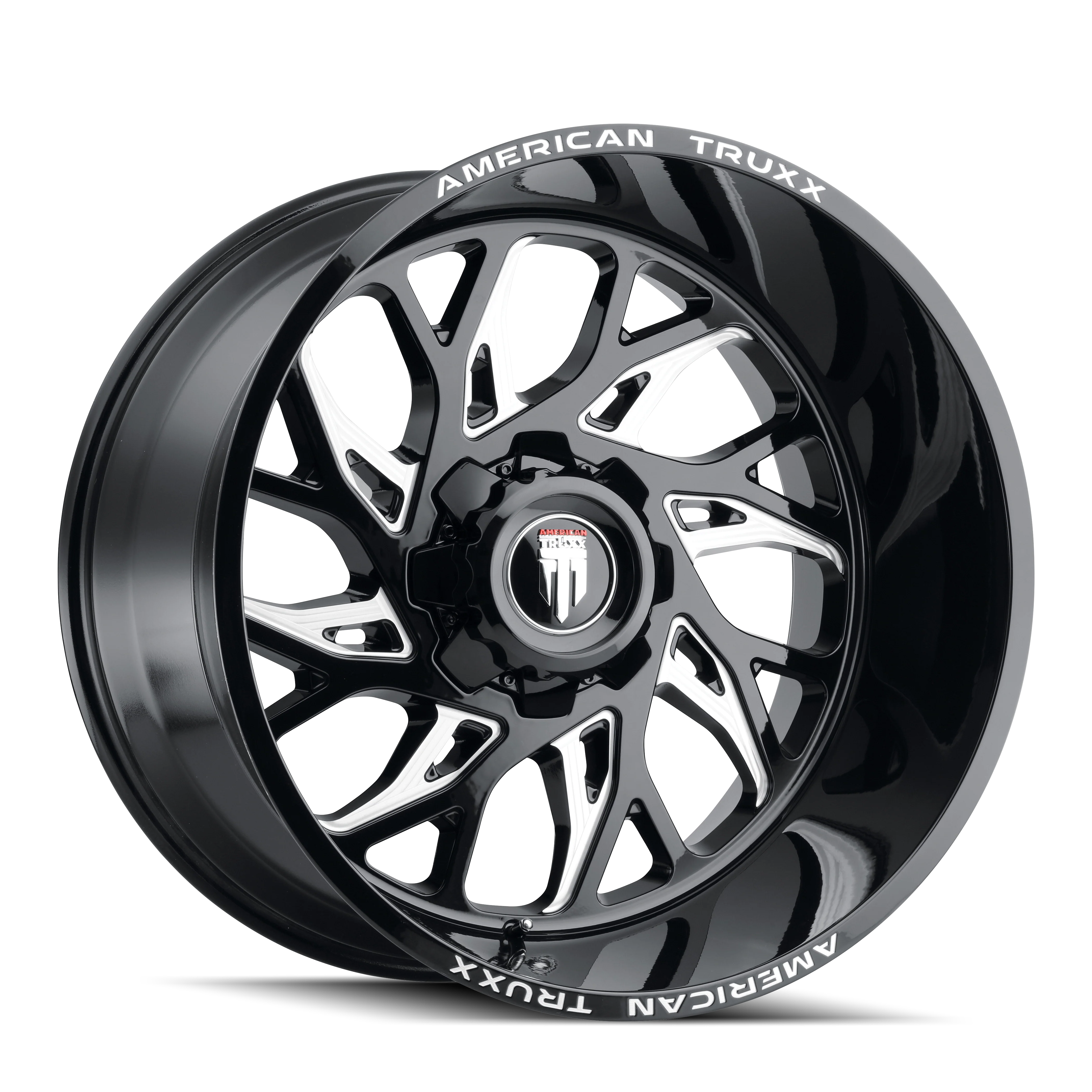 American Truxx - AMERICAN TRUXX DESTINY AT1913 GLOSS BLACK MILLED 22X12 8-170 -44MM 125.2MM