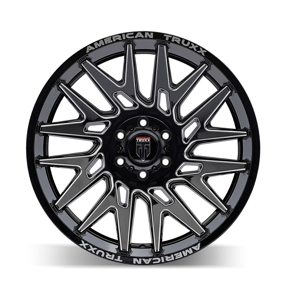 American Truxx - AMERICAN TRUXX EVOLUTION AT1919 GLOSS BLACK MILLED 22X12 8-180 -44MM 124.2MM - Image 3