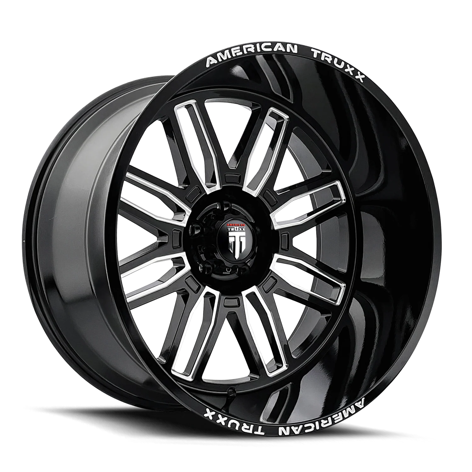 American Truxx - AMERICAN TRUXX RESTLESS AT1915 BLACK MILLED 22X12 6-139.7 -44MM 106MM