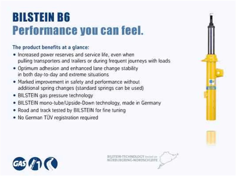 Bilstein B6 2015-2017 Subaru WRX - STI Front Left Monotube Strut Assembly - Image 2