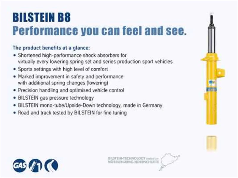 Bilstein B8 2015-2017 Subaru WRX - STI Front Left Monotube Strut Assembly - Image 2