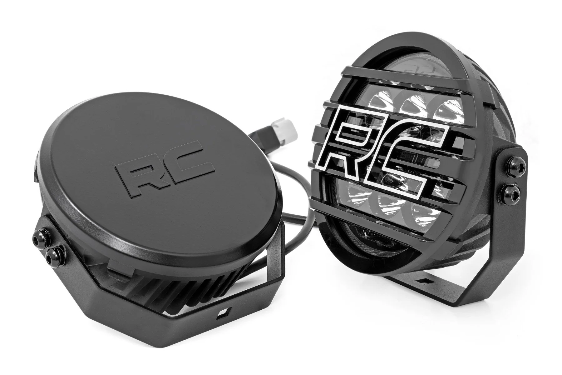 Rough Country - Black Series Halo LED Light Pair - White/Amber DRL - 6.5 Inch - Round - Image 2