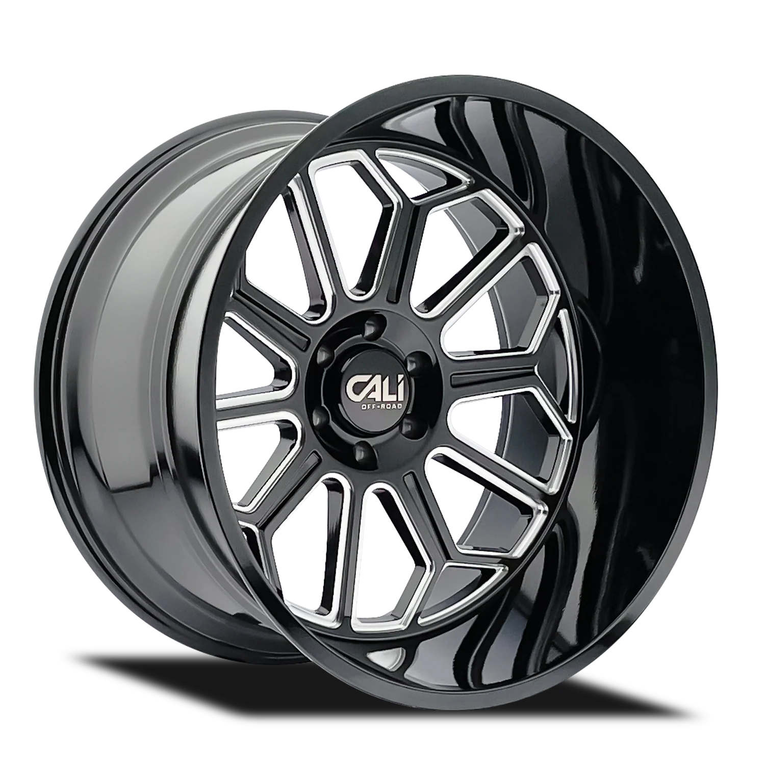 Cali Offroad - CALI OFF-ROAD AUBURN 9117 GLOSS BLACK MILLED 24X14 6-135 -76MM 87.1MM - Image 4