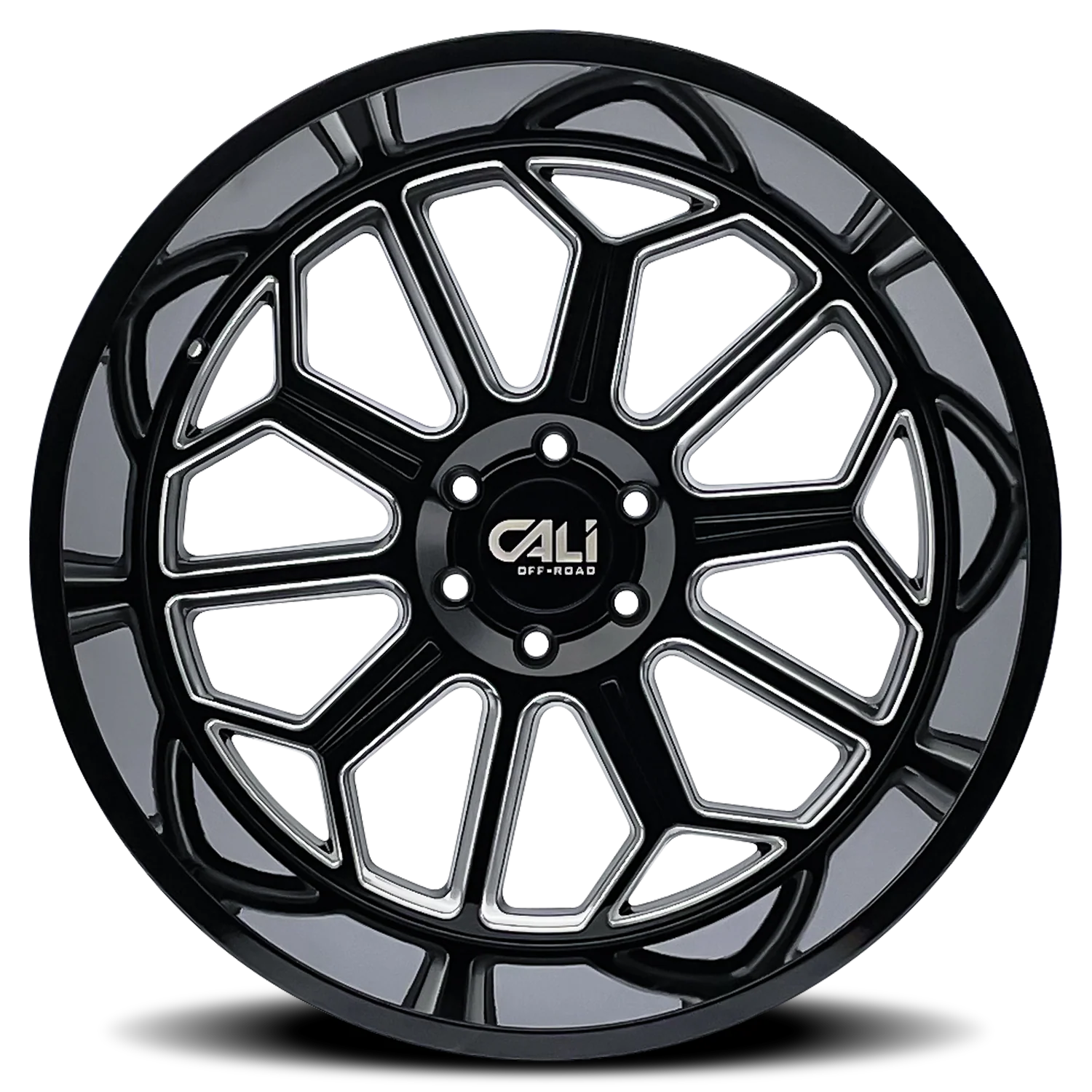 Cali Offroad - CALI OFF-ROAD AUBURN 9117 GLOSS BLACK MILLED 24X14 8-165.1 -76MM 125.2MM - Image 6