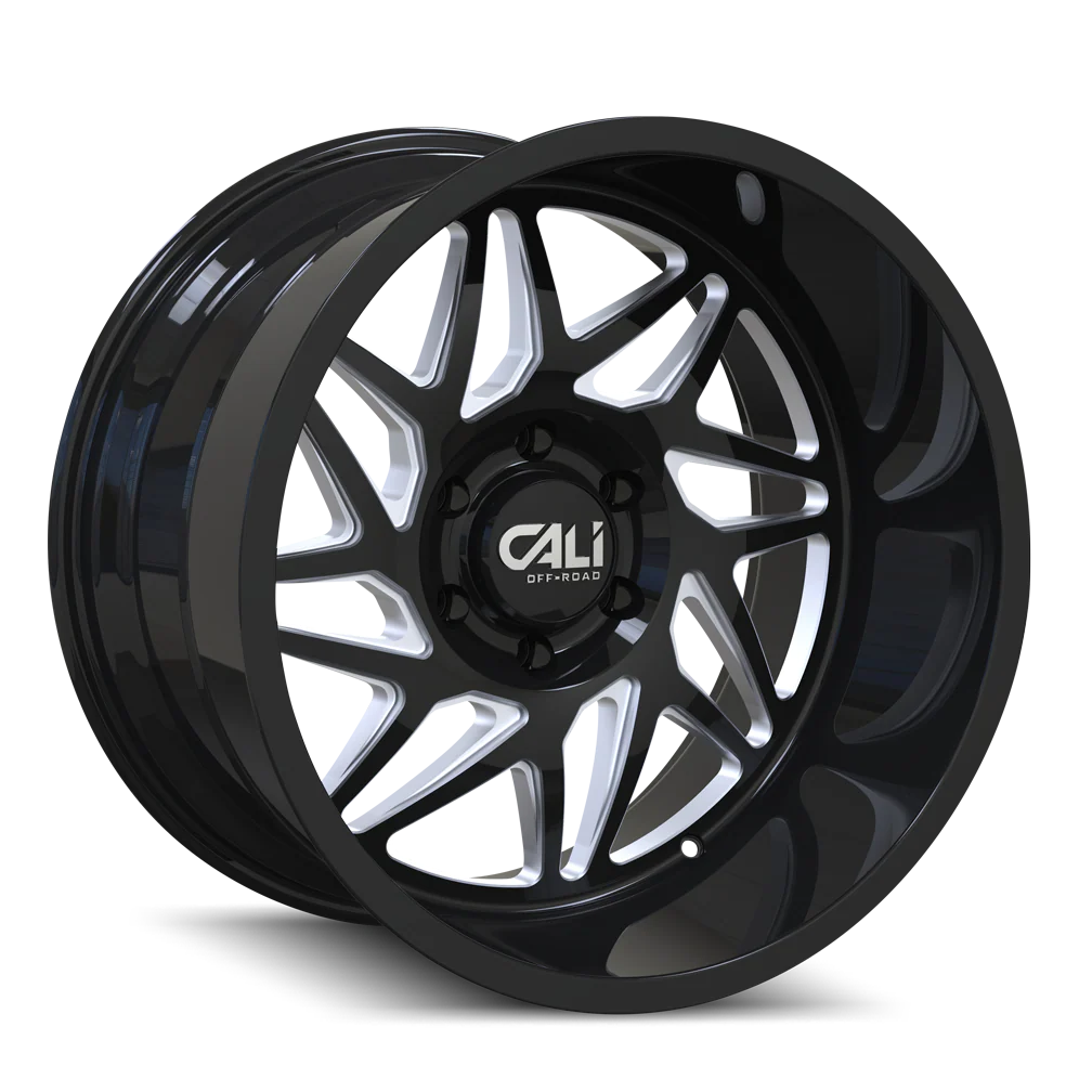 Cali Offroad - CALI OFF-ROAD GEMINI 9112 GLOSS BLACK MILLED 20X12 6-135 -51MM 87.1MM - Image 4