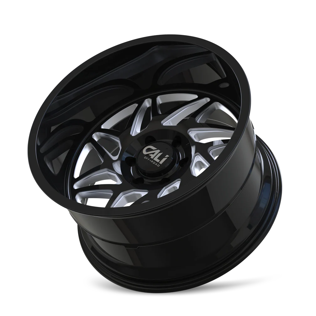 Cali Offroad - CALI OFF-ROAD GEMINI 9112 GLOSS BLACK MILLED 22X12 6-135 -51MM 87.1MM - Image 6