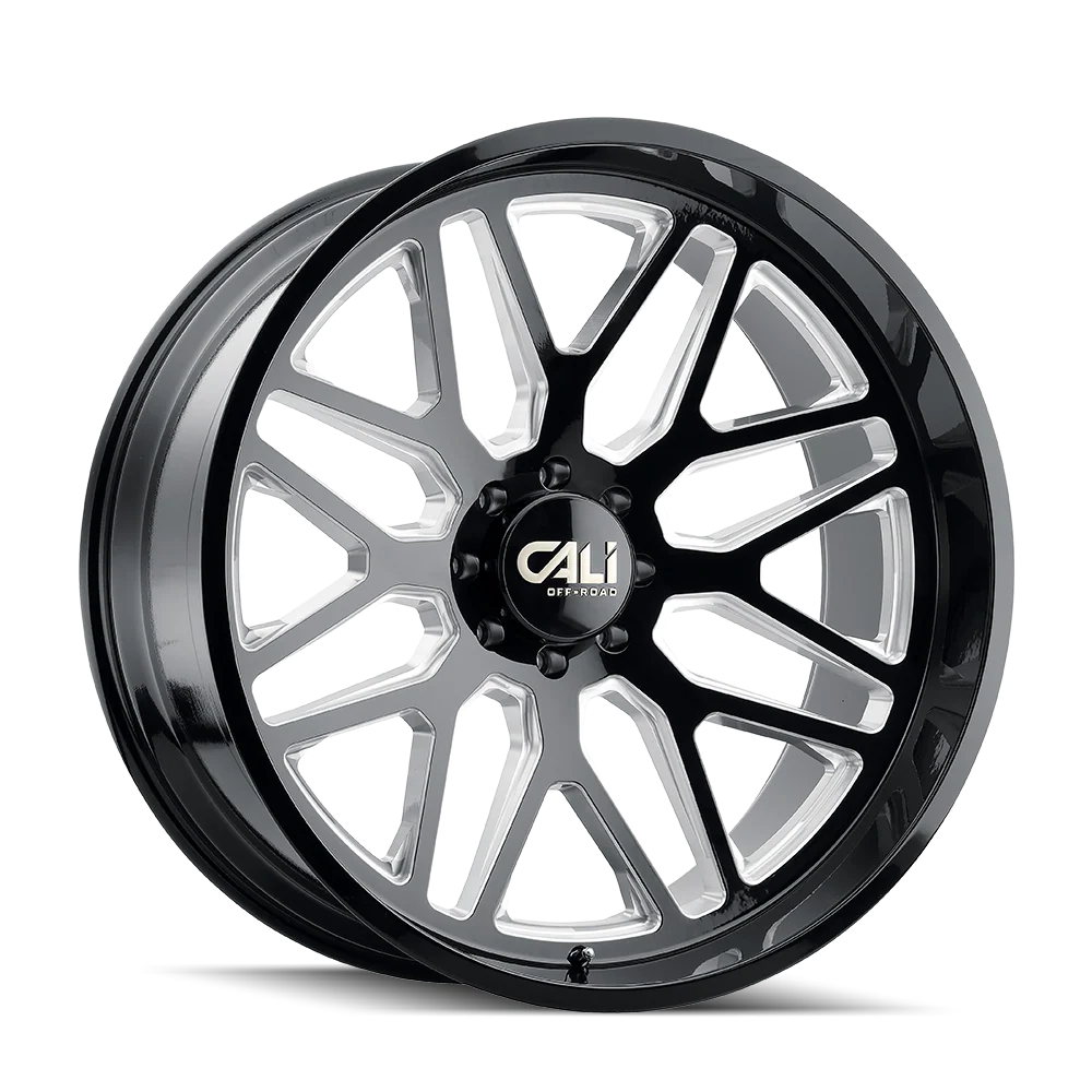 Cali Offroad - CALI OFF-ROAD INVADER 9115 GLOSS BLACK MILLED 20X10 6-139.7 -25MM 106.1MM