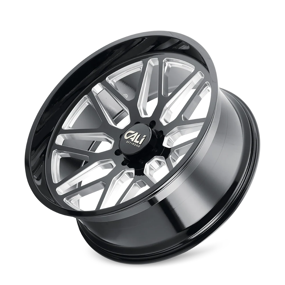 Cali Offroad - CALI OFF-ROAD INVADER 9115 GLOSS BLACK MILLED 20X12 6-135 -51MM 87.1MM - Image 3