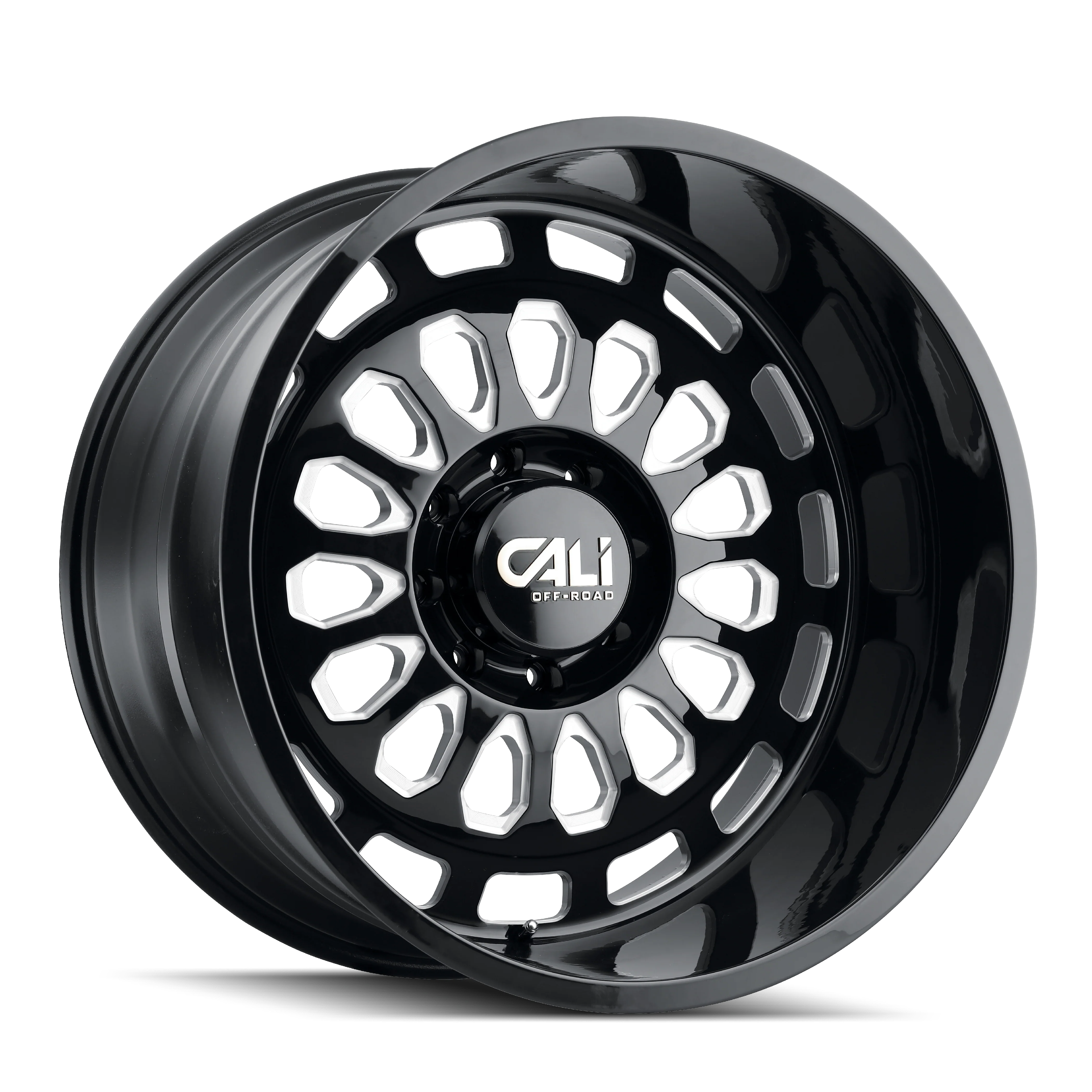 Cali Offroad - CALI OFF-ROAD PARADOX 9113 GLOSS BLACK MILLED 20X12 8-170 -51MM 125.2MM