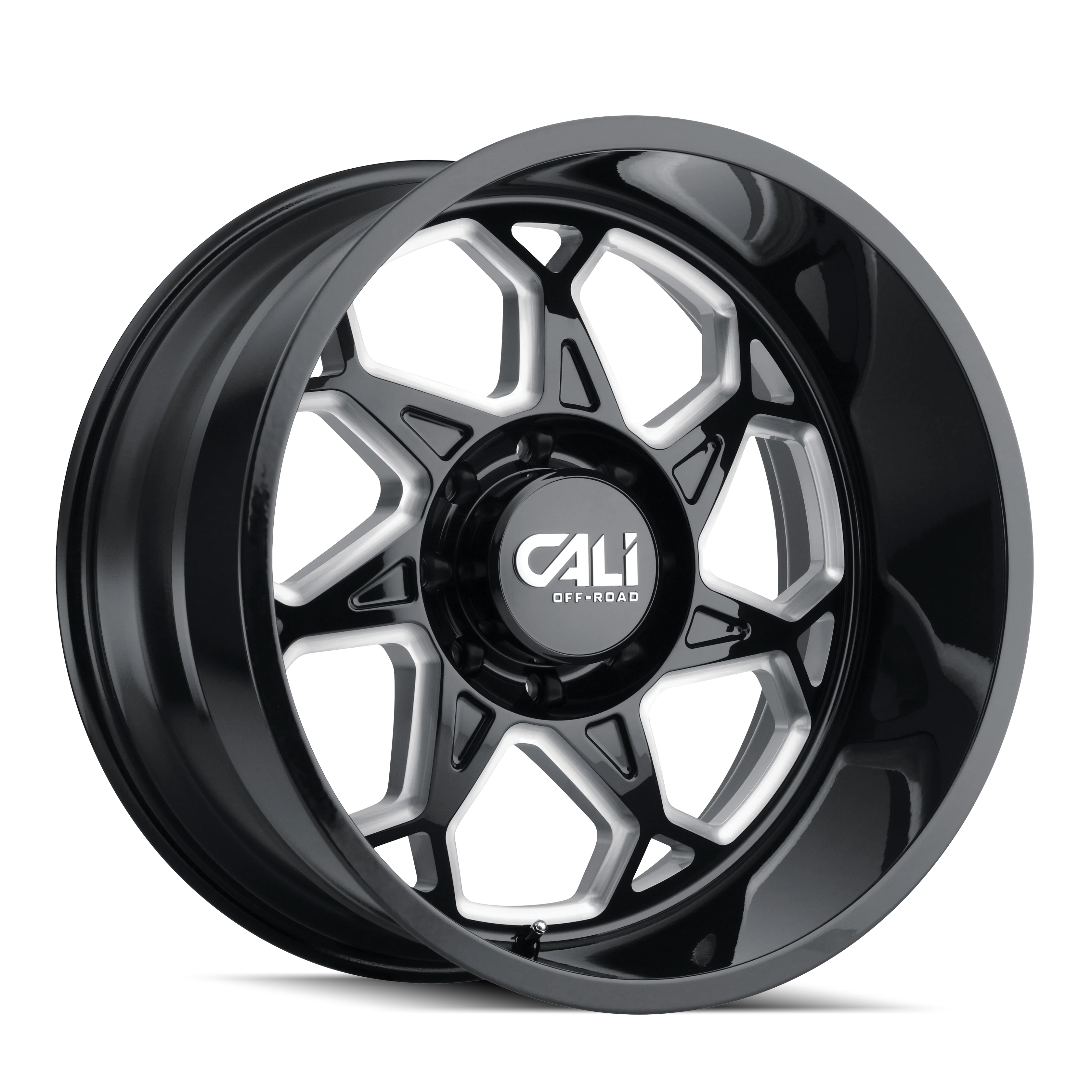 Cali Offroad - CALI OFF-ROAD SEVENFOLD 9111 GLOSS BLACK MILLED 24X12 6-139.7 -51MM 106MM - Image 4