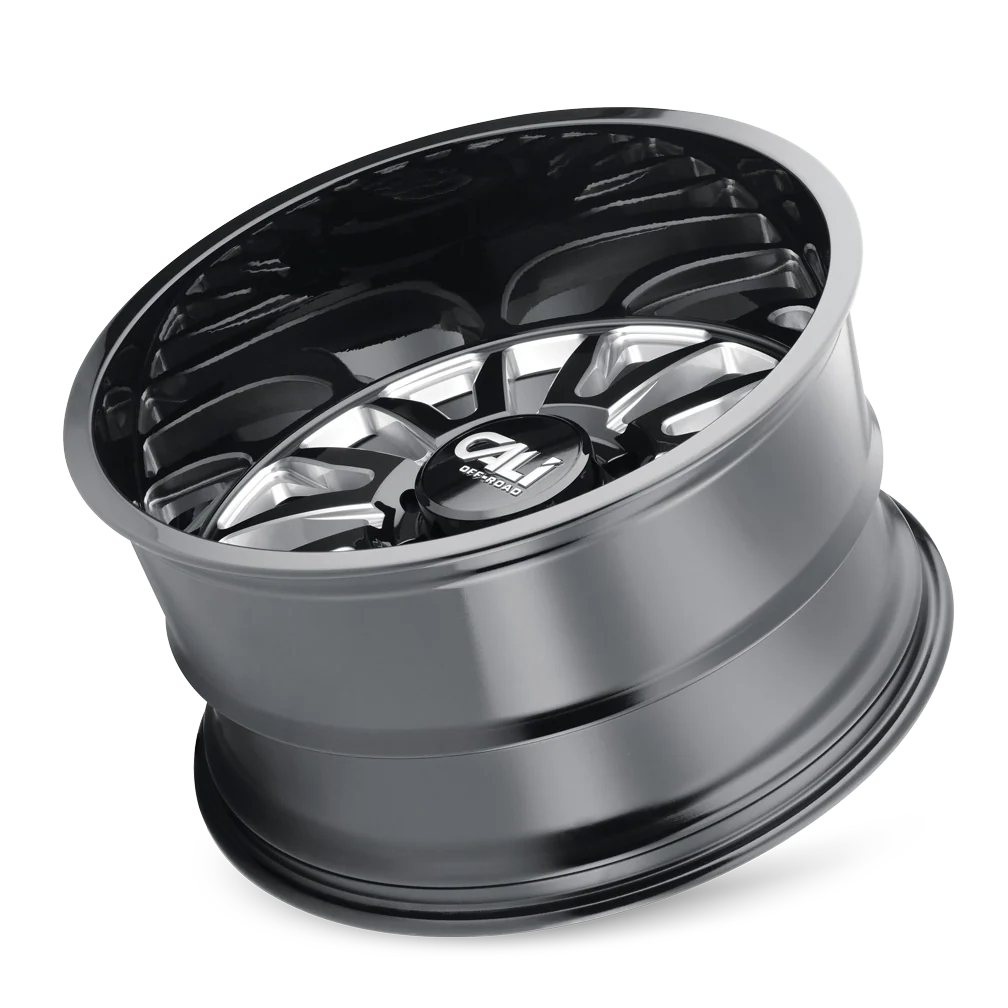 Cali Offroad - CALI OFF-ROAD SUMMIT 9110 GLOSS BLACK MILLED 22X12 6-139.7 -51MM 106MM - Image 3