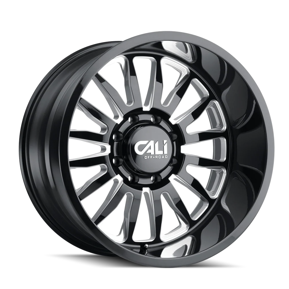 Cali Offroad - CALI OFF-ROAD SUMMIT 9110 GLOSS BLACK MILLED 24X14 8-170 -76MM 125.2MM