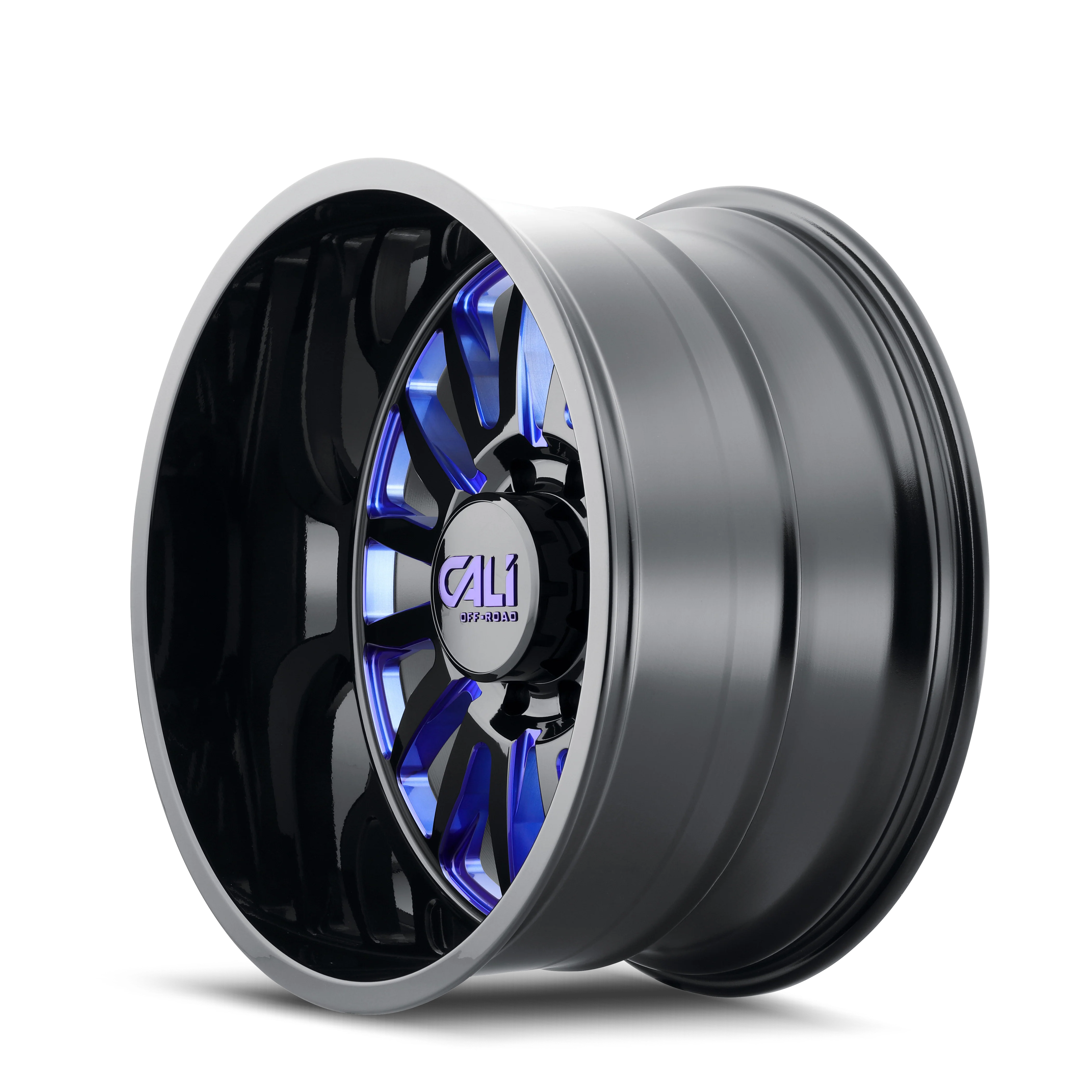 Cali Offroad - CALI OFF-ROAD SUMMIT 9110 GLOSS BLACK MILLED PRISM BLUE 20X9 8-165.1 0MM 125.2MM - Image 5