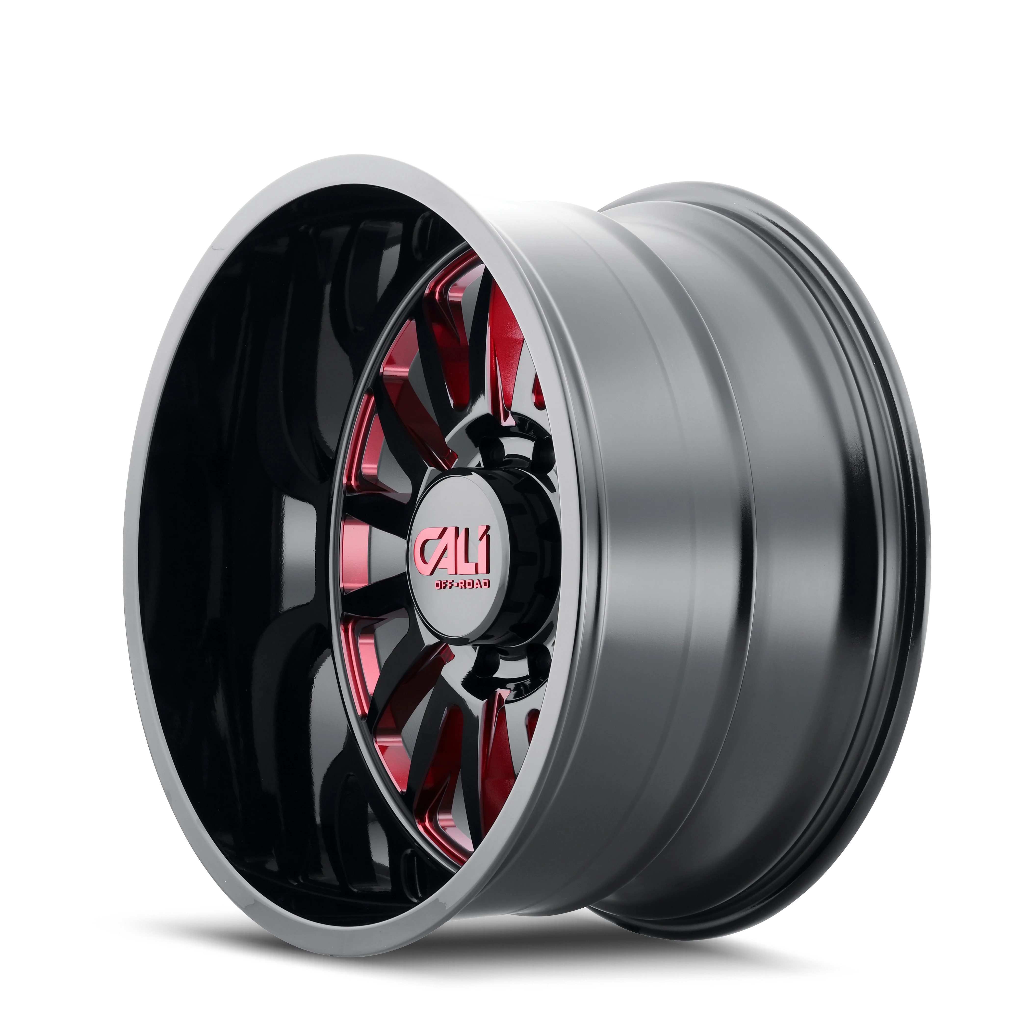 Cali Offroad - SUMMIT (9110) GLOSS BLACK MILLED PRISM RED - Image 5
